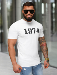 T-shirt męski slim fit biały OZONEE NB/MT3130