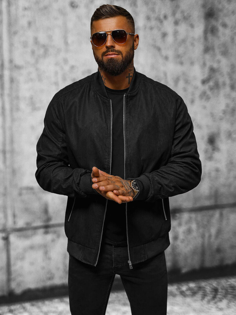 Чоловіча куртка Чорна OZONEE N/7112/1Z