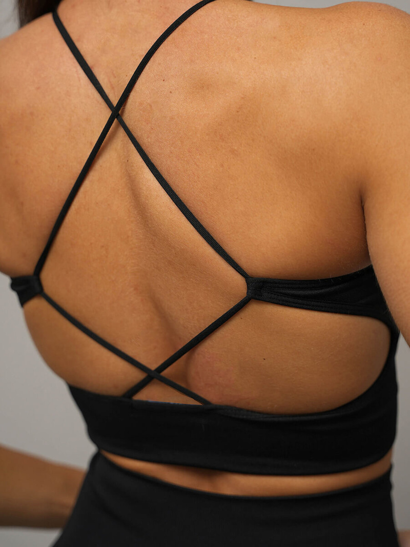 Жіночий спортивний костюм з двох частин чорний OZONEE O/YJS7714