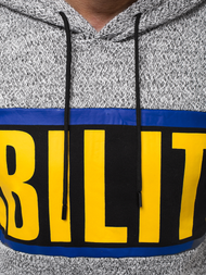 Bluza z kapturem męska szara OZONEE JS/KS1936Z