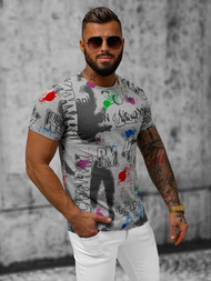 T-shirt męski szary OZONEE JS/8T967