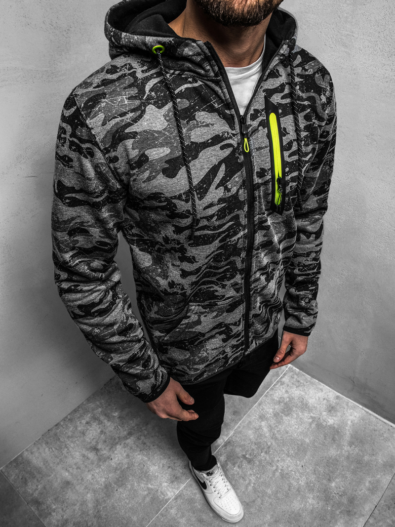 Толстовка чоловіча Темно-сіра OZONEE JS/DD99-20Z