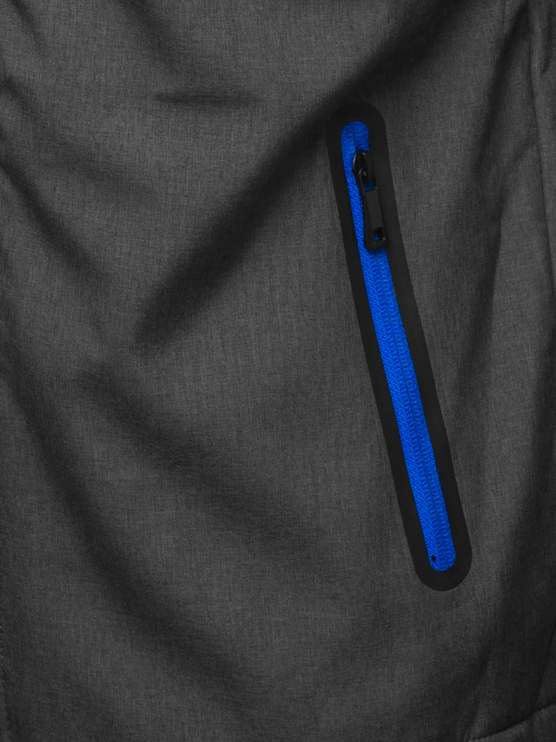 Kurtka softshell męska z kapturem grafitowa OZONEE JS/KS2194