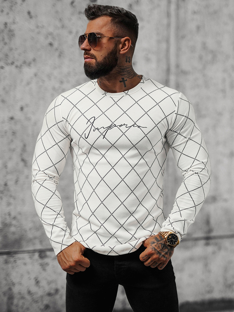 Bluza męska biała OZONEE O/5919BZ