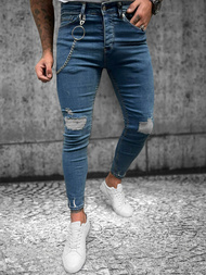 Spodnie jeansowe męskie niebieskie OZONEE O/268SP