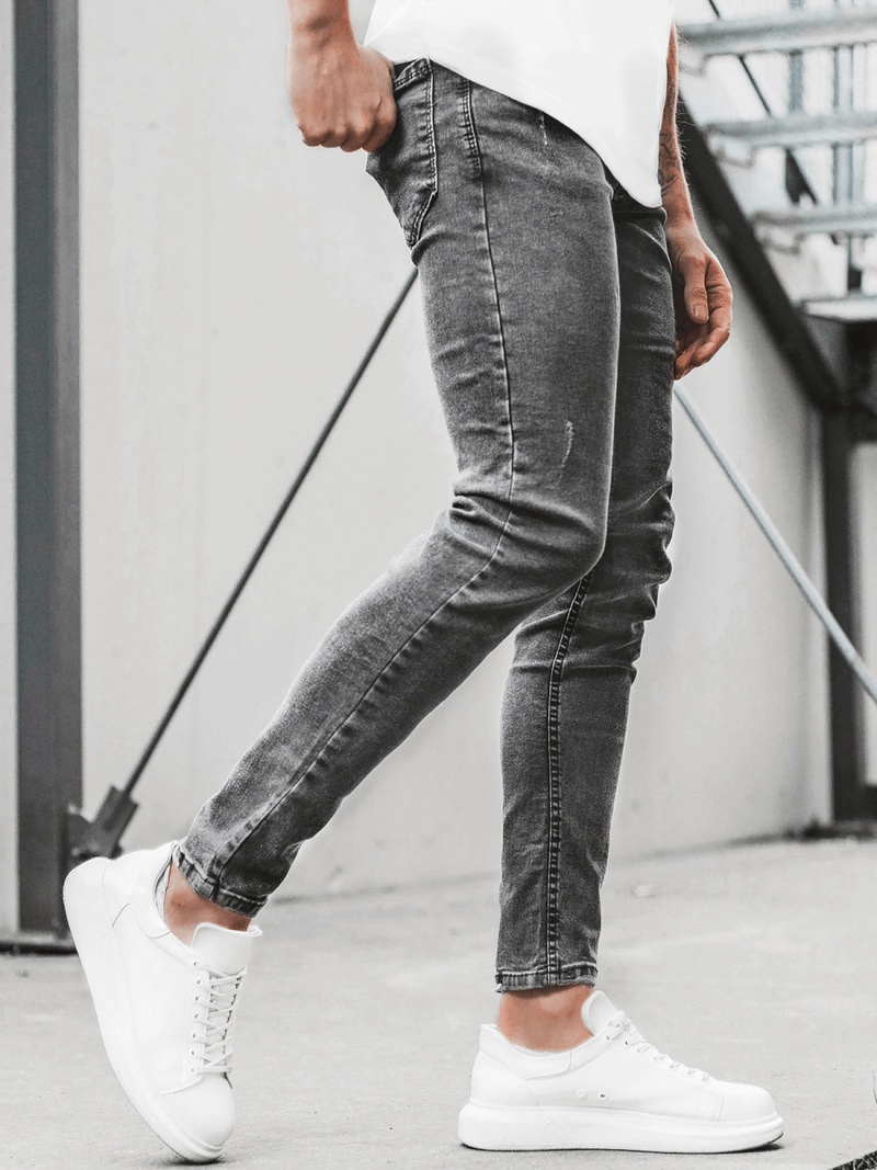 Spodnie jeansowe męskie grafitowe OZONEE O/4488/01