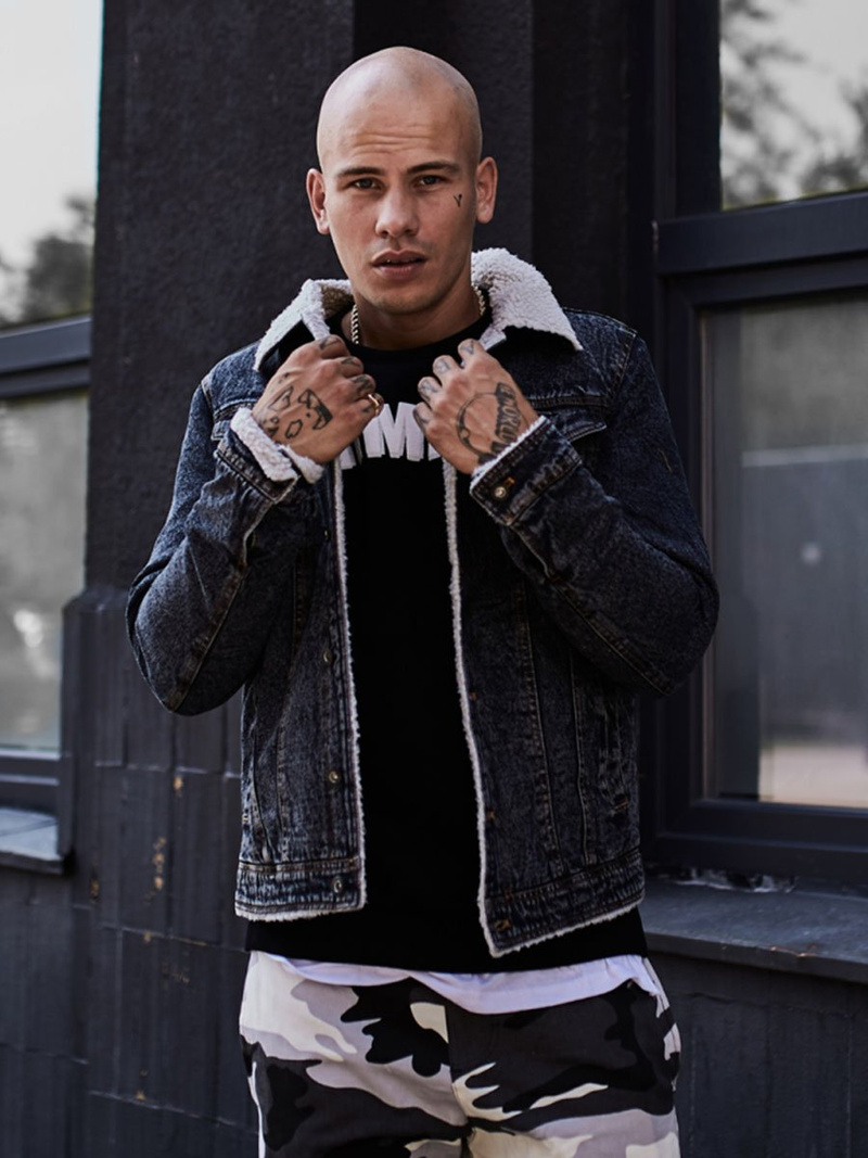 Kurtka męska jeans grafitowa OZONEE JB/JP1109Z