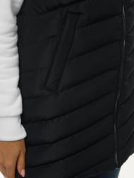 Стьобаний жіночий жилет чорний OZONEE N/6805/1