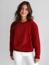 Bluza damska ciemno-czerwona OZONEE JS/W01