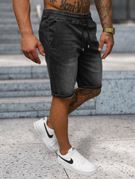 Шорти джинові чоловічі чорнi OZONEE NB/MP0314N