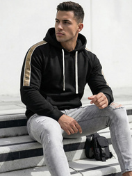 Bluza z kapturem męska czarna OZONEE JS/8B1730/3Z