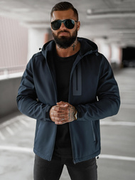Kurtka softshell męska z kapturem granatowa OZONEE JS/27B6513/25Z