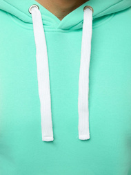 Bluza męska z kapturem kangurka miętowa OZONEE O/11038