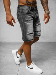 Spodenki męskie jeansowe czarne OZONEE O/VIP-2438K