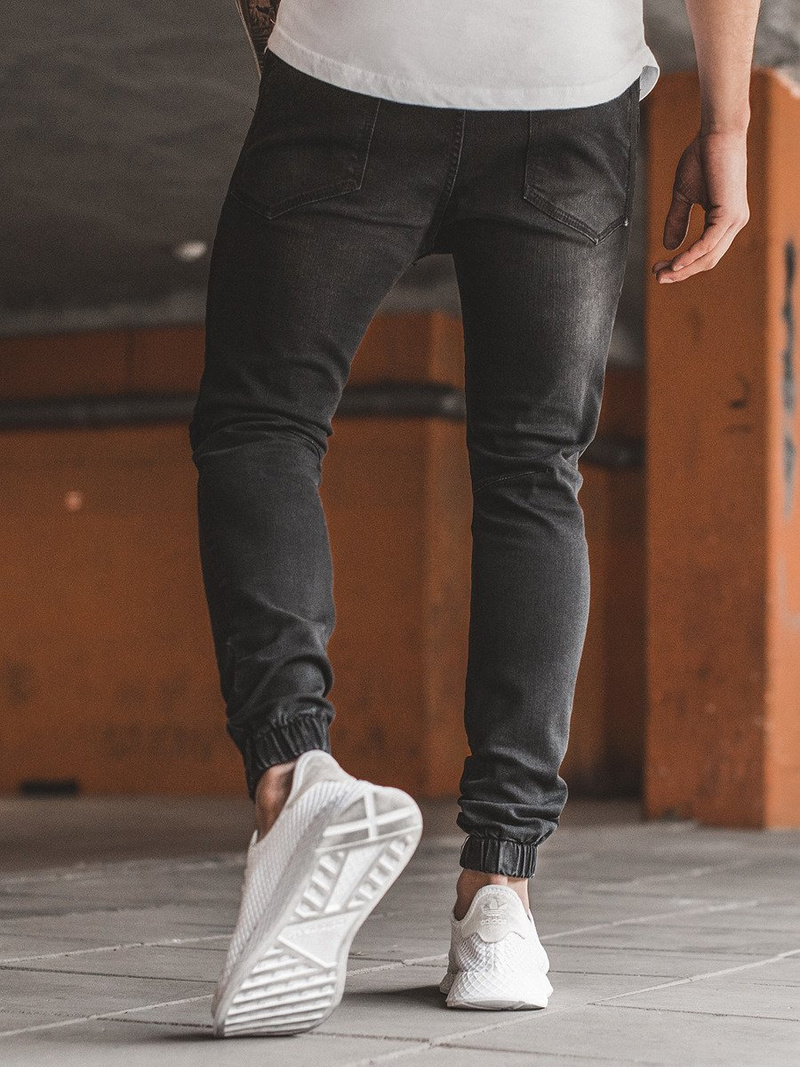 Spodnie jeans jogger męskie czarne OZONEE G/1067
