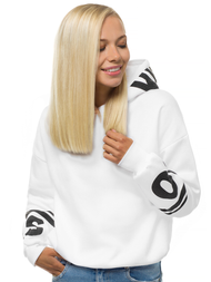 Bluza z kapturem damska biała OZONEE JS/KSW2035