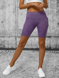 Legginsy krótkie damskie kolarki fioletowe OZONEE O/YY9251A