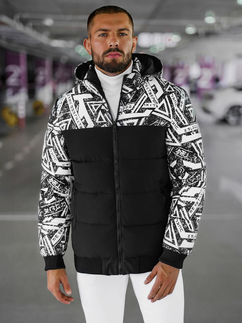 Куртка зимова чоловіча чорна OZONEE JS/31M5025/392Z