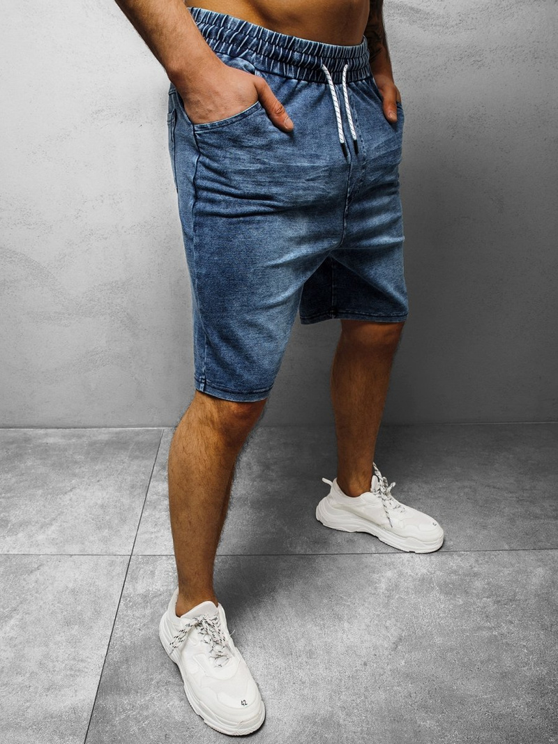 Spodenki męskie jeansowe niebieskie OZONEE JS/KK1070/1Z