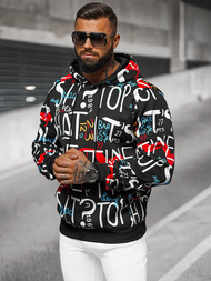 Bluza z kapturem męska czarna OZONEE JS/8B1233/3