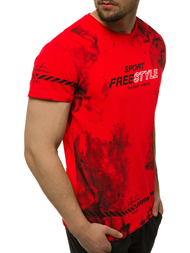 T-Shirt męski czerwony OZONEE JS/SS11003