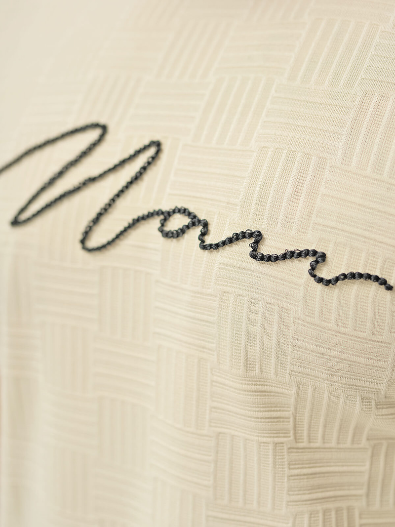 T-shirt męski slim fit beżowy OZONEE O/QS11628