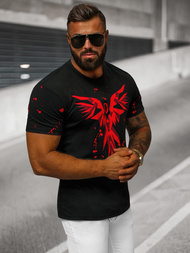 T-shirt męski czarny OZONEE O/T109/3Z