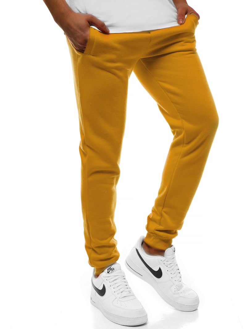 Spodnie dresowe męskie camelowe men/ck01