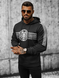 Bluza z kapturem męska czarna OZONEE JS/8B996/3