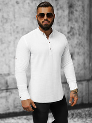 Koszula męska ze stójką biała OZONEE O/V31