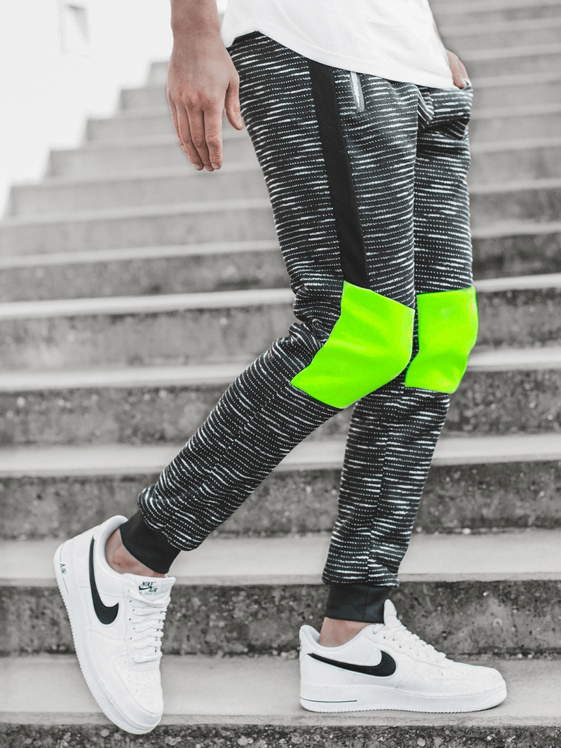 Spodnie dresowe męskie czarne OZONEE JS/K60002