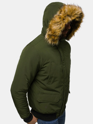 Kurtka zimowa męska z futerkiem khaki OZONEE JS/M2019/136Z