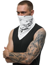 Bandana męska biała OZONEE BND101