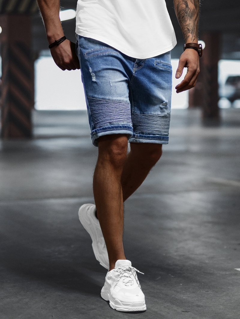 Spodenki męskie jeansowe niebieskie OZONEE NB/MP0033BZ