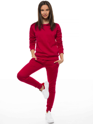 Spodnie dresowe damskie bordowe OZONEE JS/CK01
