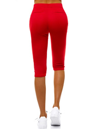 Legginsy krótkie damskie czerwone OZONEE JS/1027/E5