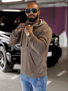 Чоловіча Tолстовка Темно-Бежева OZONEE O/3C505