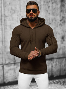 Bluza z kapturem męska brązowa OZONEE O/TB2273