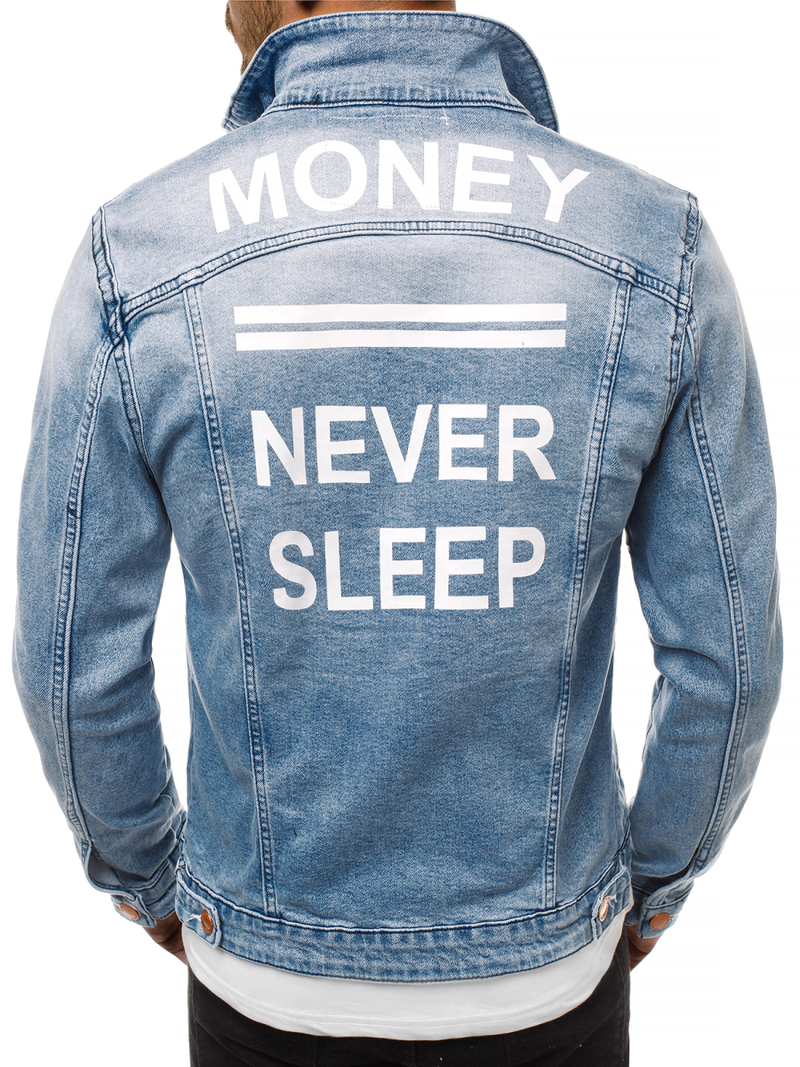 Kurtka jeans męska niebieska OZONEE G/600