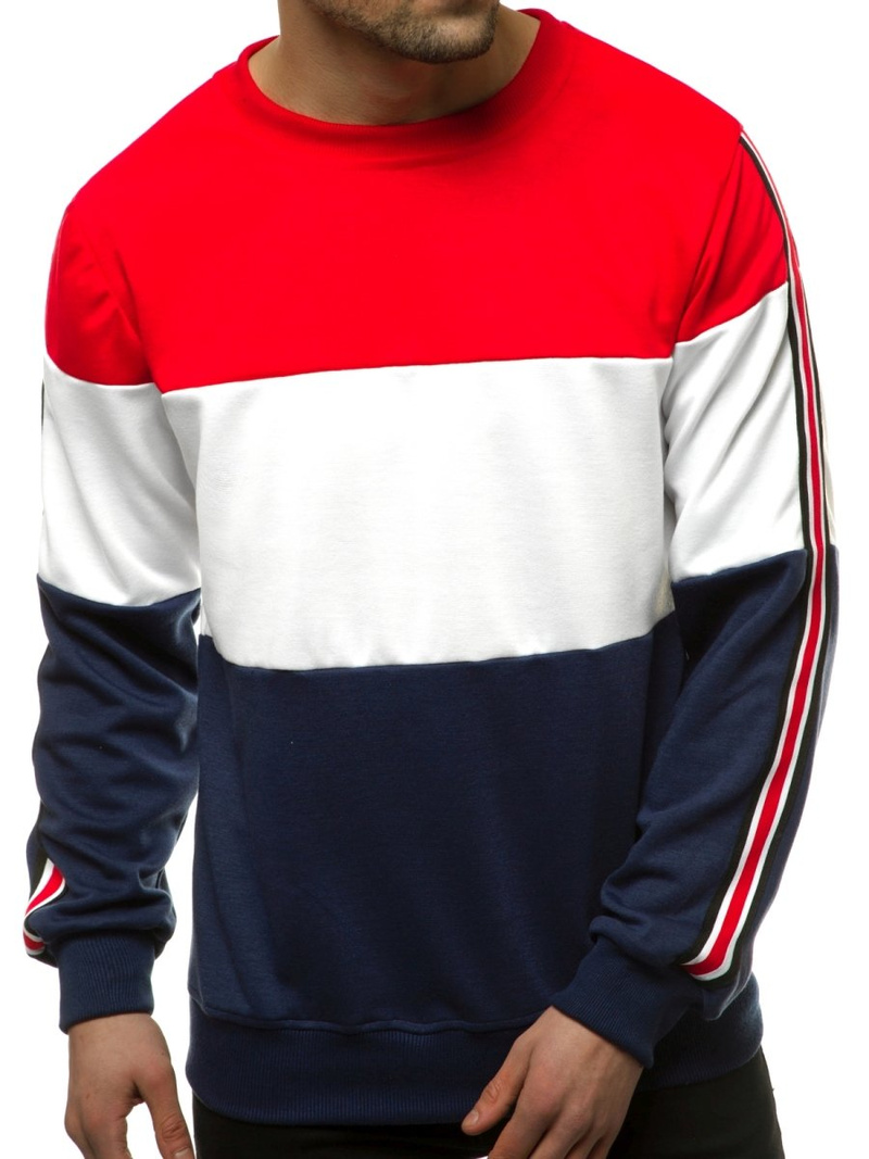 Bluza męska czerwono-granatowa OZONEE JS/JZ11036