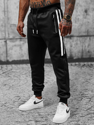 Spodnie dresowe męskie czarne OZONEE JS/8K181