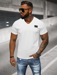 T-shirt męski slim fit biały OZONEE NB/MT3030Z