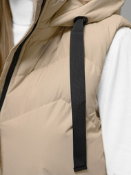 Стьобаний жіночий жилет Бежева OZONEE JS/M788/62Z