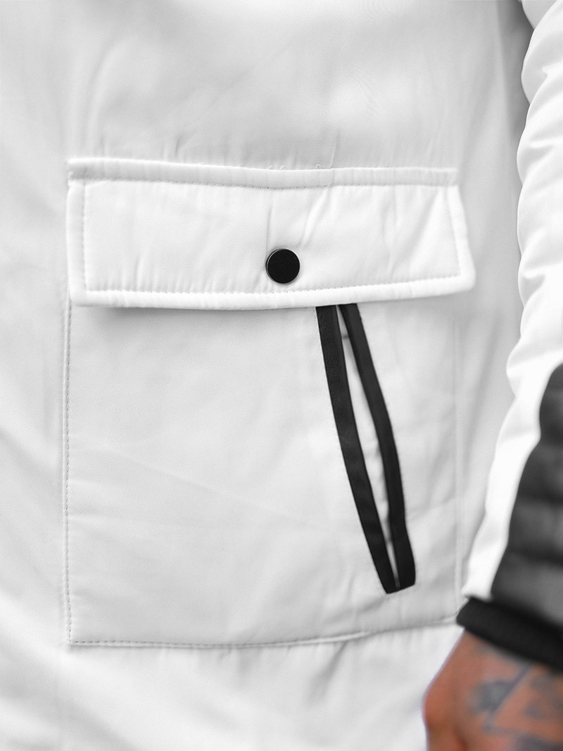 Куртка зимова Чоловіча Бiло-Чорна OZONEE O/5832/22Z