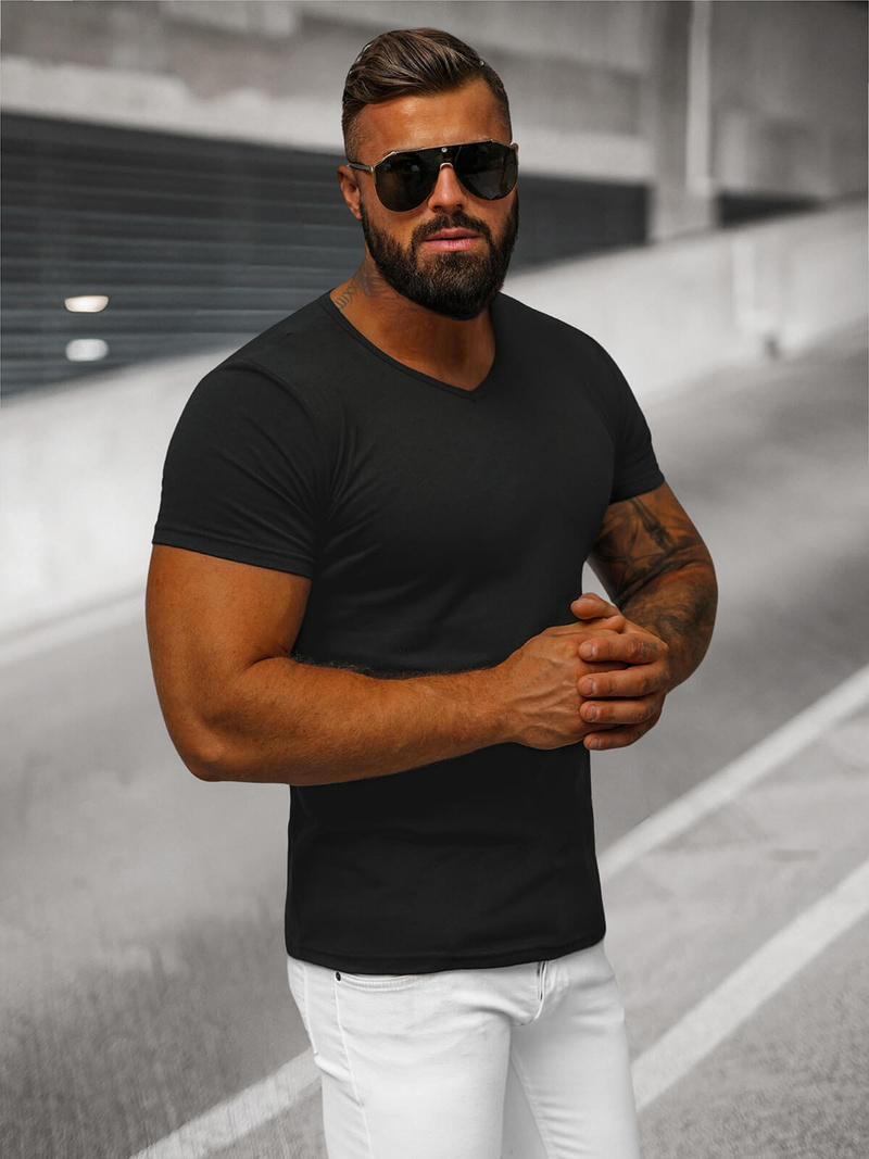 Футболка чоловіча Чорна OZONEE JS/712007Z