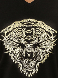 T-Shirt męski czarny OZONEE NB/3011