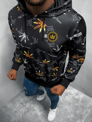 Bluza z kapturem męska czarna OZONEE O/HM518