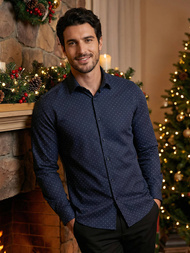 Koszula męska elegancka granatowa OZONEE V/V183Z