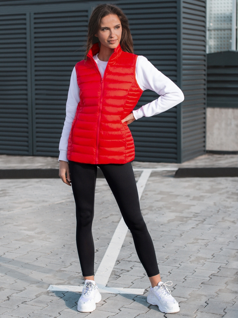 Kamizelka damska pikowana czerwona OZONEE JS/M23038/270Z