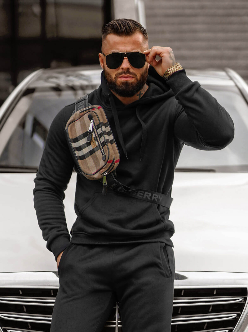 Спортивний костюм чоловічій Чорний OZONEE JS/68C10381/3Z